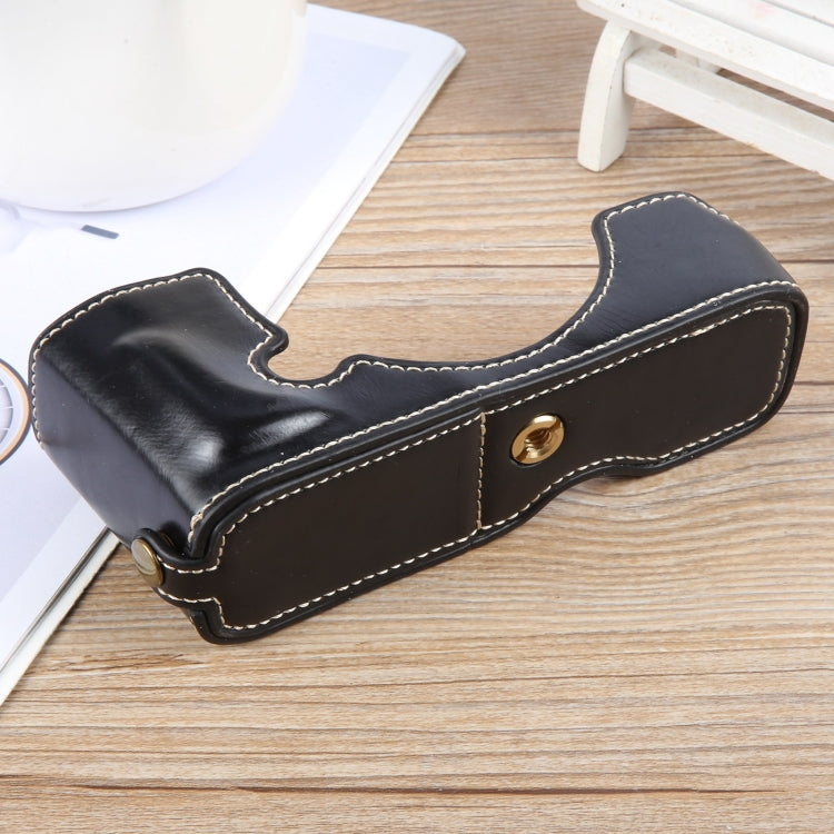 For Nikon ZFC Glossy PU Leather Camera Half Case Base(Black) - Half Case by buy2fix | Online Shopping UK | buy2fix