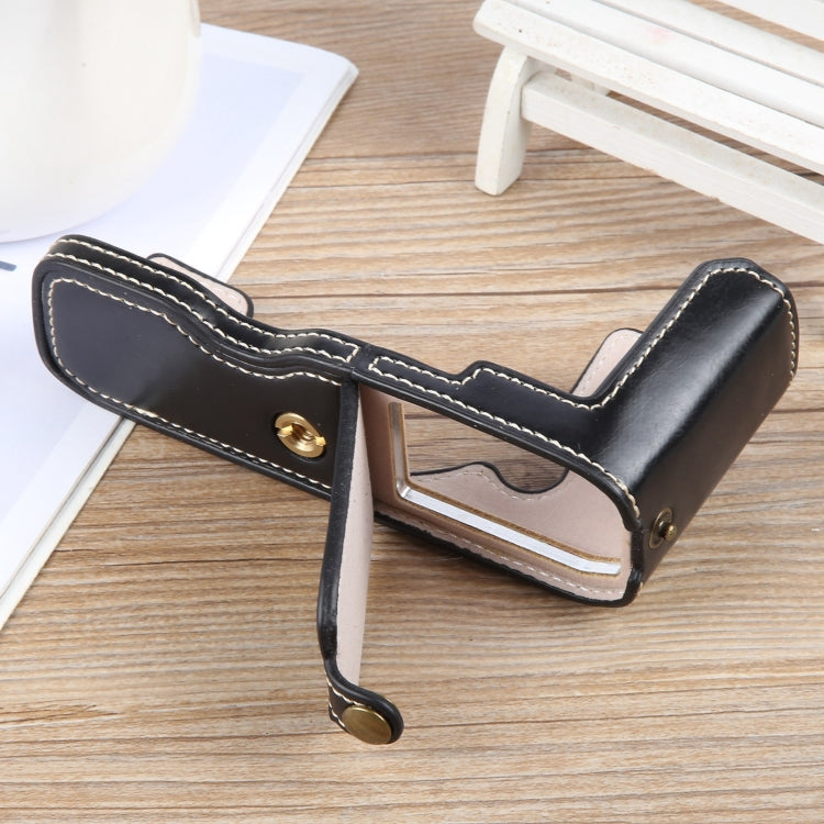 For Nikon ZFC Glossy PU Leather Camera Half Case Base(Black) - Half Case by buy2fix | Online Shopping UK | buy2fix