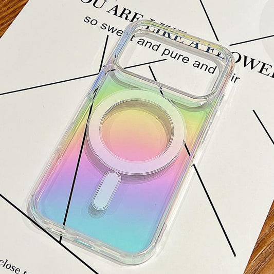 For iPhone 17 Pro Gradient Color MagSafe Airbag Full Coverage Phone Case(Rainbow) - iPhone 17 Pro Cases by buy2fix | Online Shopping UK | buy2fix