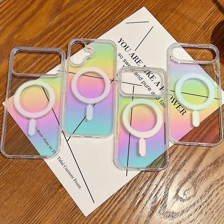 For iPhone 17 Pro Max Gradient Color MagSafe Airbag Full Coverage Phone Case(Rainbow) - iPhone 17 Pro Max Cases by buy2fix | Online Shopping UK | buy2fix
