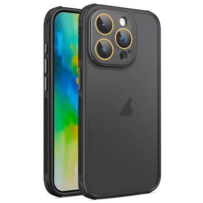 For iPhone 16 Pro Hardware Side Cooling Skin Feel Frosted Phone Case with Lens Film(Black) by buy2fix