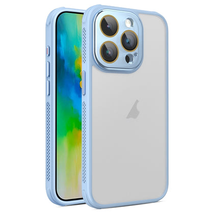 For iPhone 16 Pro Hardware Side Cooling Skin Feel Frosted Phone Case with Lens Film(Sky Blue) by buy2fix