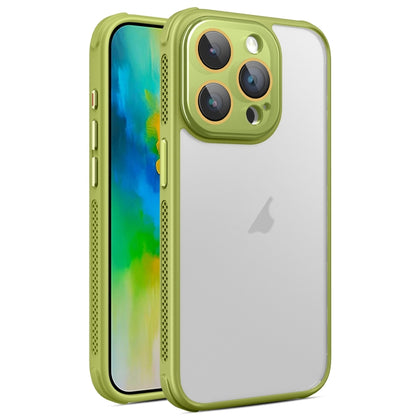 For iPhone 16 Pro Hardware Side Cooling Skin Feel Frosted Phone Case with Lens Film(Green) by buy2fix