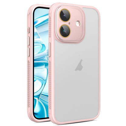 For iPhone 16 Plus Hardware Side Cooling Skin Feel Frosted Phone Case with Lens Film(Pink) - iPhone 16 Plus Cases by buy2fix | Online Shopping UK | buy2fix