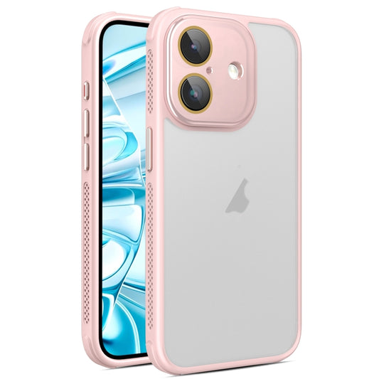 For iPhone 16 Plus Hardware Side Cooling Skin Feel Frosted Phone Case with Lens Film(Pink) - iPhone 16 Plus Cases by buy2fix | Online Shopping UK | buy2fix