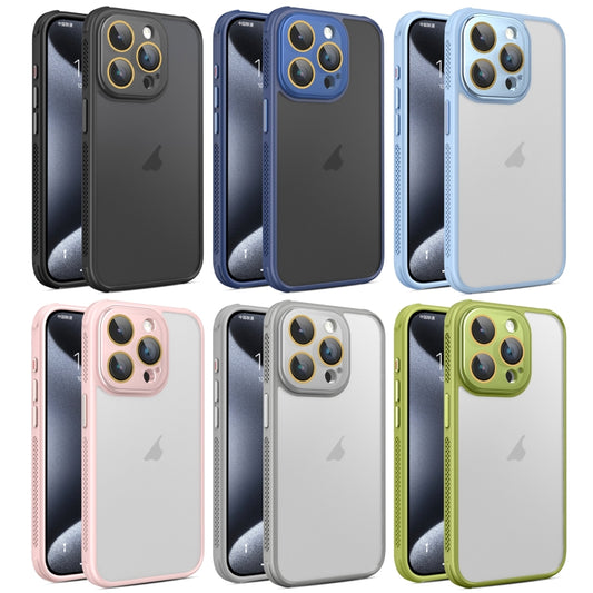 For iPhone 16 Plus Hardware Side Cooling Skin Feel Frosted Phone Case with Lens Film(Black) - iPhone 16 Plus Cases by buy2fix | Online Shopping UK | buy2fix