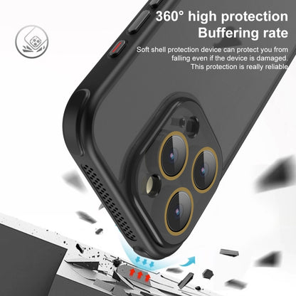 For iPhone 16 Plus Hardware Side Cooling Skin Feel Frosted Phone Case with Lens Film(Sky Blue) - iPhone 16 Plus Cases by buy2fix | Online Shopping UK | buy2fix