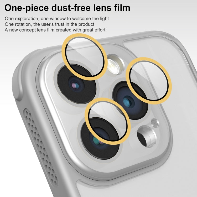 For iPhone 16 Plus Hardware Side Cooling Skin Feel Frosted Phone Case with Lens Film(Black) - iPhone 16 Plus Cases by buy2fix | Online Shopping UK | buy2fix