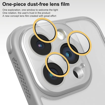 For iPhone 16 Plus Hardware Side Cooling Skin Feel Frosted Phone Case with Lens Film(Grey) - iPhone 16 Plus Cases by buy2fix | Online Shopping UK | buy2fix