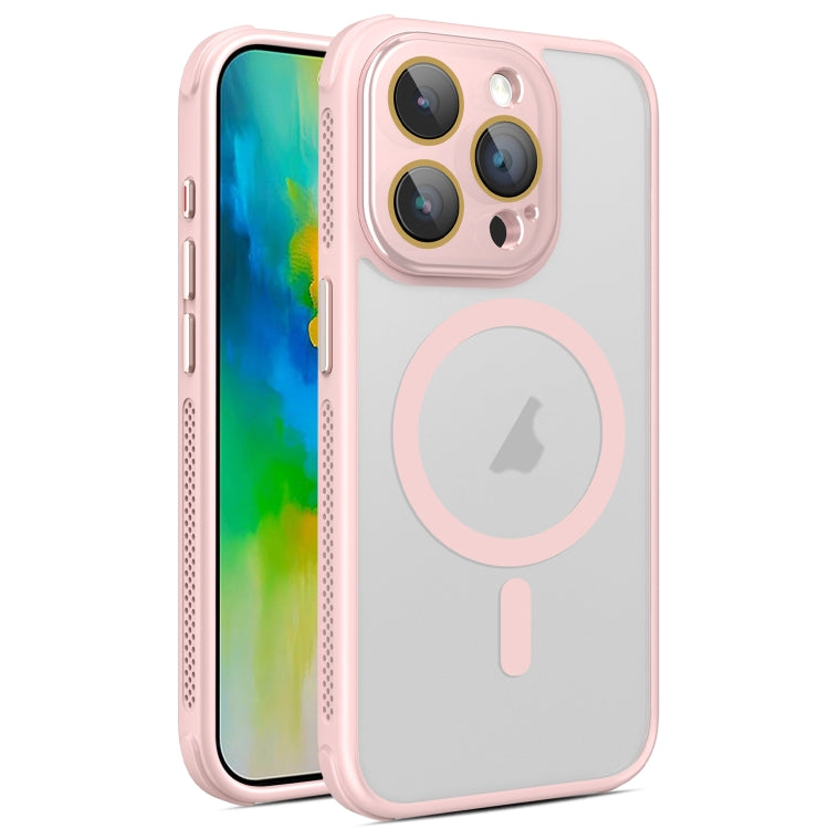For iPhone 16 Pro Max Hardware Side Cooling Skin Feel Frosted MagSafe Magnetic Phone Case with Lens Film(Pink) by buy2fix