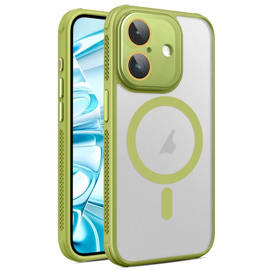 For iPhone 16 Plus Hardware Side Cooling Skin Feel Frosted MagSafe Magnetic Phone Case with Lens Film(Green) - iPhone 16 Plus Cases by buy2fix | Online Shopping UK | buy2fix