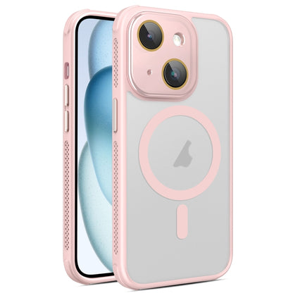 For iPhone 15 Plus Hardware Side Cooling Skin Feel Frosted MagSafe Magnetic Phone Case with Lens Film(Pink) - iPhone 15 Plus Cases by buy2fix | Online Shopping UK | buy2fix