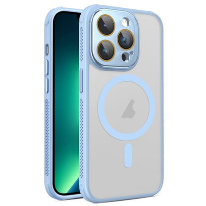 For iPhone 13 Pro Max Hardware Side Cooling Skin Feel Frosted MagSafe Magnetic Phone Case with Lens Film(Sky Blue) by buy2fix
