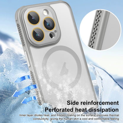 For iPhone 16 Pro Max Hardware Side Cooling Skin Feel Frosted MagSafe Magnetic Phone Case with Lens Film(Blue) by buy2fix