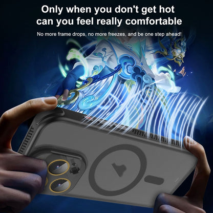 For iPhone 16 Pro Max Hardware Side Cooling Skin Feel Frosted MagSafe Magnetic Phone Case with Lens Film(Sky Blue) by buy2fix