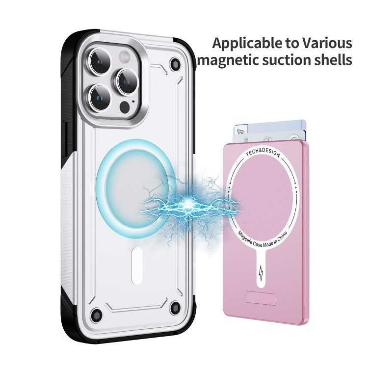 Skin Feel MagSafe Magnetic Phone Card Sleeve with Bracket(Pink) - Adhesive Card Holders by buy2fix | Online Shopping UK | buy2fix