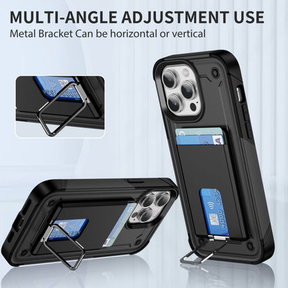 Skin Feel MagSafe Magnetic Phone Card Sleeve with Bracket(Black) - Adhesive Card Holders by buy2fix | Online Shopping UK | buy2fix