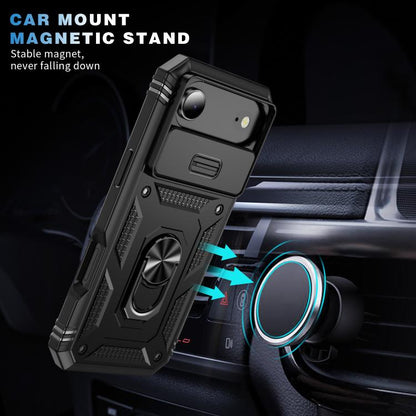For iPhone Air Sliding Camshield TPU + PC Phone Case with Holder(Black) - iPhone Air Cases by buy2fix | Online Shopping UK | buy2fix