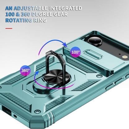 For iPhone Air Sliding Camshield TPU + PC Phone Case with Holder(Green) - iPhone Air Cases by buy2fix | Online Shopping UK | buy2fix