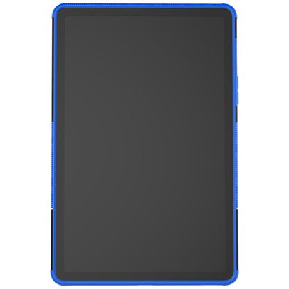 For Samsung Galaxy Tab S8 / Galaxy Tab S7 T870 / T875 Tire Texture Shockproof TPU+PC Protective Case with Holder(Blue) by buy2fix