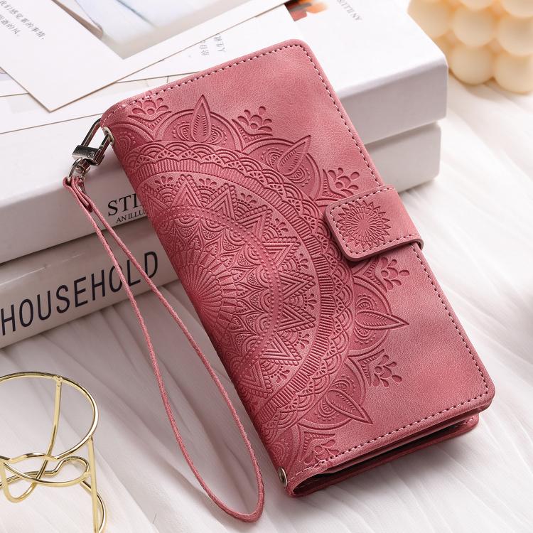 For Google Pixel 10 Pro XL Multi-Card Totem Zipper Leather Phone Case(Pink) - Google Cases by buy2fix | Online Shopping UK | buy2fix