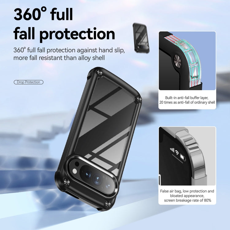 For Google Pixel 9 Pro XL TPU + PC Lens Protection Phone Case(Black) by buy2fix