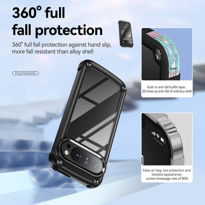 For Google Pixel 9 Pro XL TPU + PC Lens Protection Phone Case(Black) by buy2fix