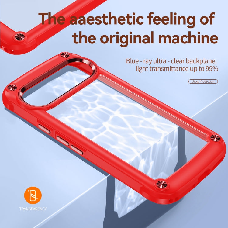 For Google Pixel 9 Pro XL TPU + PC Lens Protection Phone Case(Red) by buy2fix