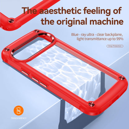 For Google Pixel 9 Pro XL TPU + PC Lens Protection Phone Case(Red) by buy2fix