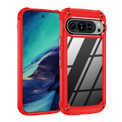For Google Pixel 9 Pro XL TPU + PC Lens Protection Phone Case(Red) by buy2fix