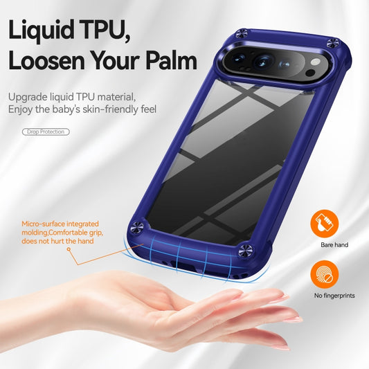 For Google Pixel 9 Pro XL TPU + PC Lens Protection Phone Case(Blue) by buy2fix