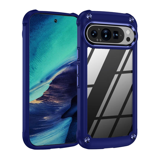 For Google Pixel 9 Pro XL TPU + PC Lens Protection Phone Case(Blue) by buy2fix