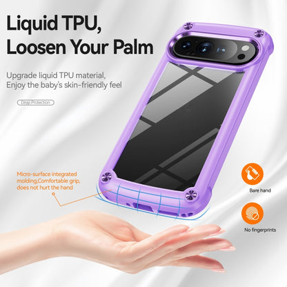 For Google Pixel 9 Pro XL TPU + PC Lens Protection Phone Case(Purple) by buy2fix