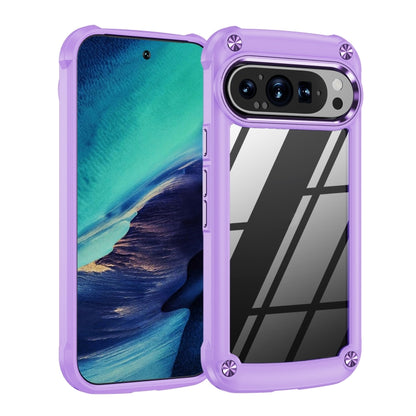 For Google Pixel 9 Pro XL TPU + PC Lens Protection Phone Case(Purple) by buy2fix