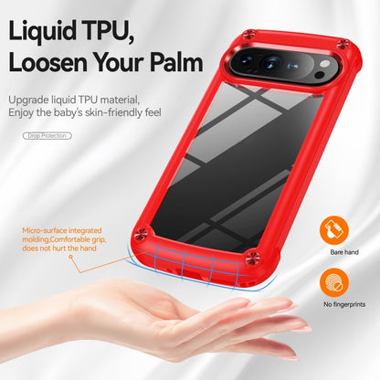 For Google Pixel 9 / 9 Pro TPU + PC Lens Protection Phone Case(Red) by buy2fix