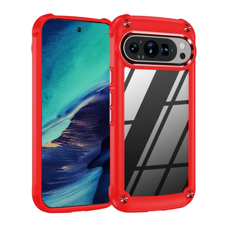 For Google Pixel 9 / 9 Pro TPU + PC Lens Protection Phone Case(Red) by buy2fix