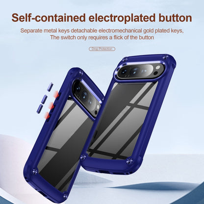 For Google Pixel 9 / 9 Pro TPU + PC Lens Protection Phone Case(Blue) by buy2fix