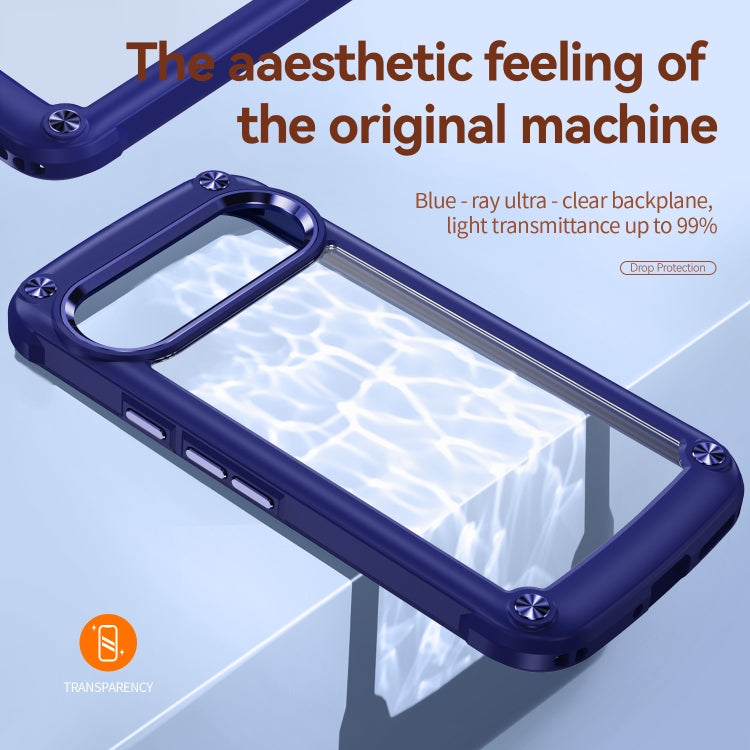 For Google Pixel 9 / 9 Pro TPU + PC Lens Protection Phone Case(Blue) by buy2fix