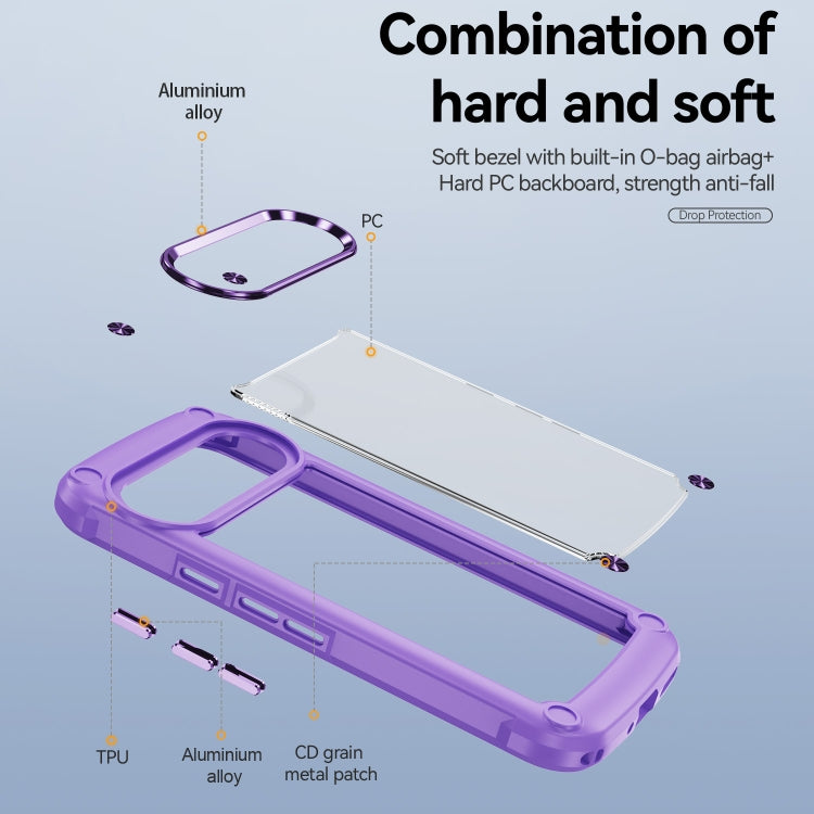 For Google Pixel 9 / 9 Pro TPU + PC Lens Protection Phone Case(Purple) by buy2fix