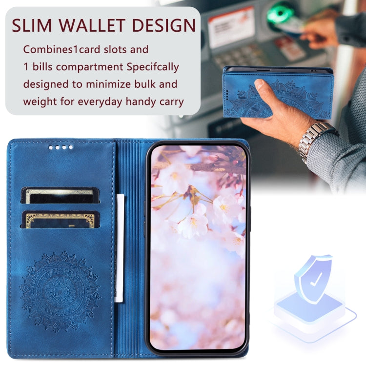For Google Pixel 9 Pro XL Totem Embossed Magnetic Leather Phone Case(Blue) by buy2fix