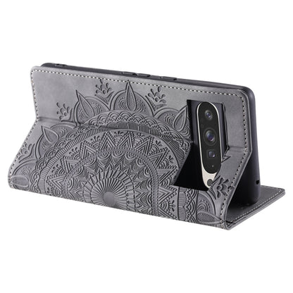 For Google Pixel 9 Pro XL Totem Embossed Magnetic Leather Phone Case(Grey) by buy2fix