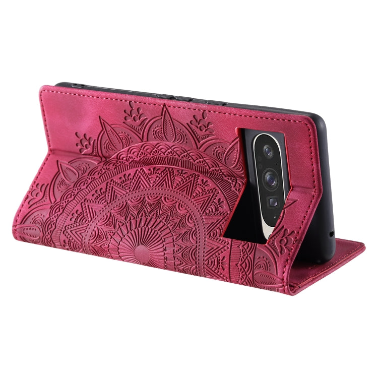 For Google Pixel 9 Pro XL Totem Embossed Magnetic Leather Phone Case(Red) by buy2fix