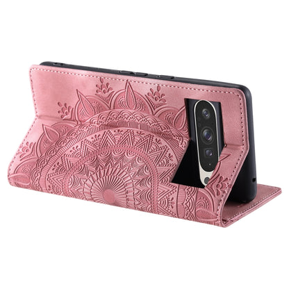 For Google Pixel 9 Pro XL Totem Embossed Magnetic Leather Phone Case(Rose Gold) by buy2fix