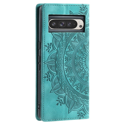 For Google Pixel 9 Pro XL Totem Embossed Magnetic Leather Phone Case(Green) by buy2fix