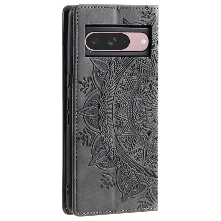 For Google Pixel 9 / 9 Pro Totem Embossed Magnetic Leather Phone Case(Grey) by buy2fix