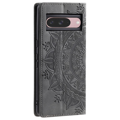 For Google Pixel 9 / 9 Pro Totem Embossed Magnetic Leather Phone Case(Grey) by buy2fix