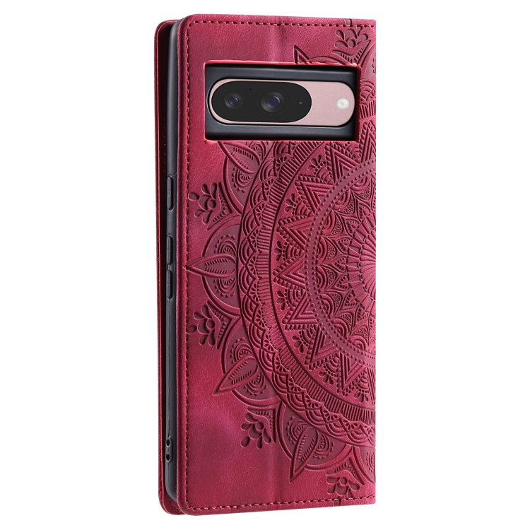 For Google Pixel 9 / 9 Pro Totem Embossed Magnetic Leather Phone Case(Red) by buy2fix