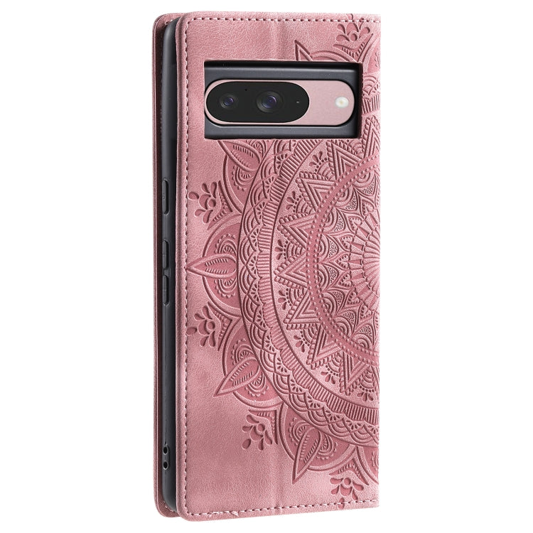 For Google Pixel 9 / 9 Pro Totem Embossed Magnetic Leather Phone Case(Rose Gold) by buy2fix