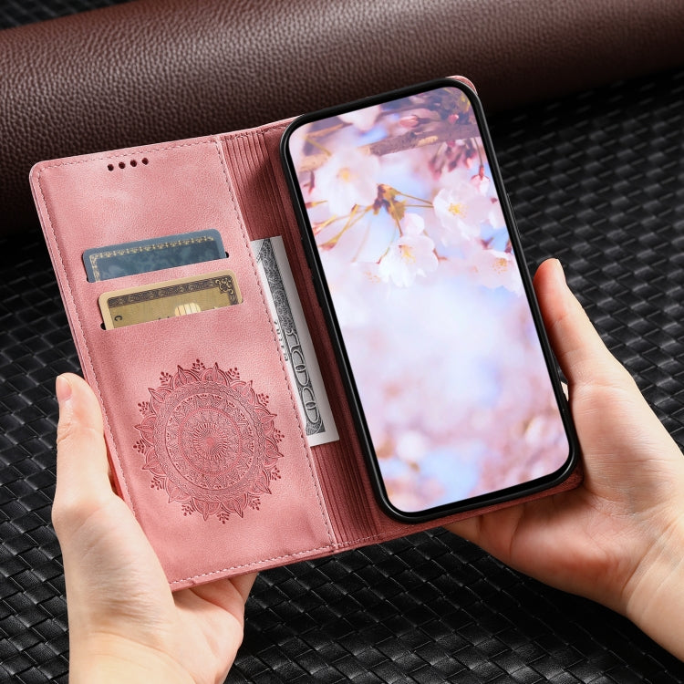 For Google Pixel 9 / 9 Pro Totem Embossed Magnetic Leather Phone Case(Rose Gold) by buy2fix