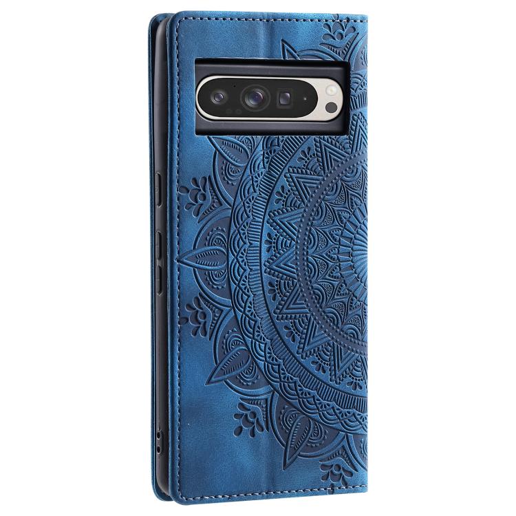 For Google Pixel 10 Pro XL Totem Embossed Magnetic Leather Phone Case(Blue) - Google Cases by buy2fix | Online Shopping UK | buy2fix